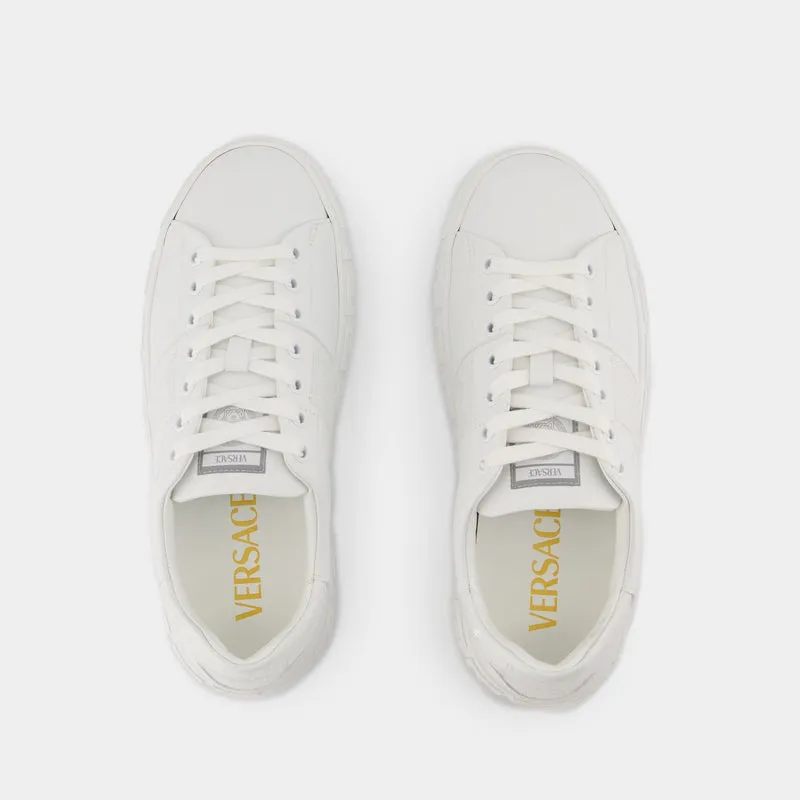 Sneakers - Versace - Cotton - White