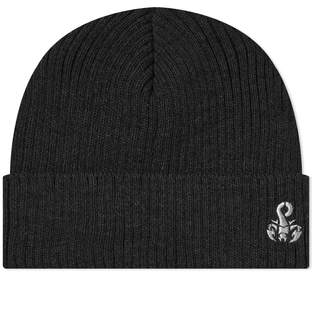 SOPHNET. Scorpion Logo Knit Cap - Black