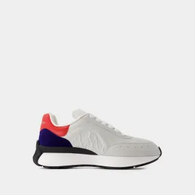 Sprint Runner Sneakers - Alexander McQueen - Calfskin - Grey