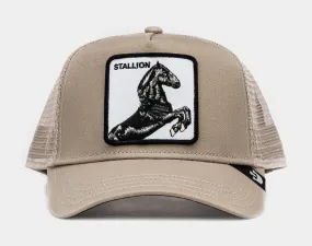 Stallion Trucker Hat (Khaki/Black)