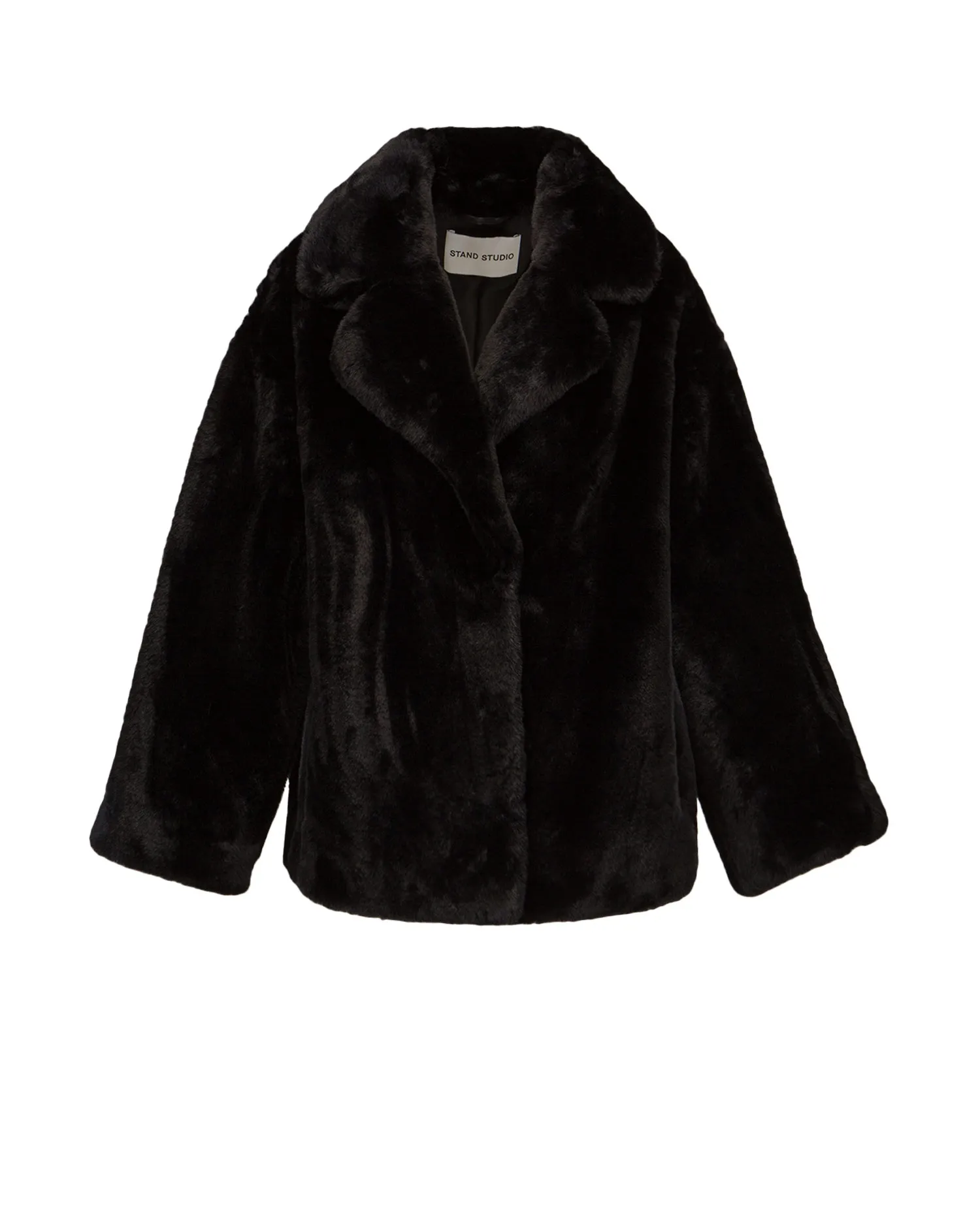 STAND STUDIO SAVANNAH fur coat 61477-black