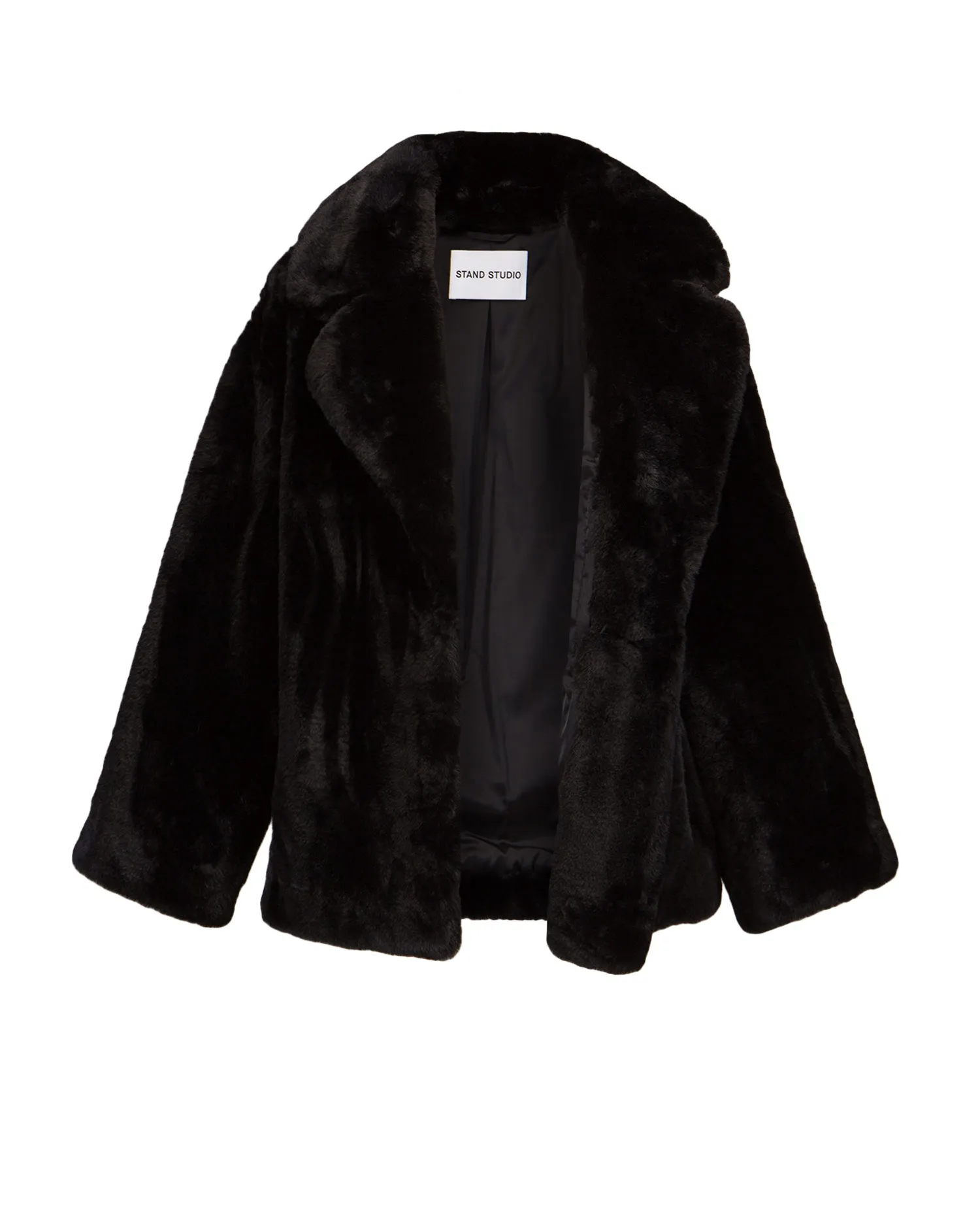 STAND STUDIO SAVANNAH fur coat 61477-black