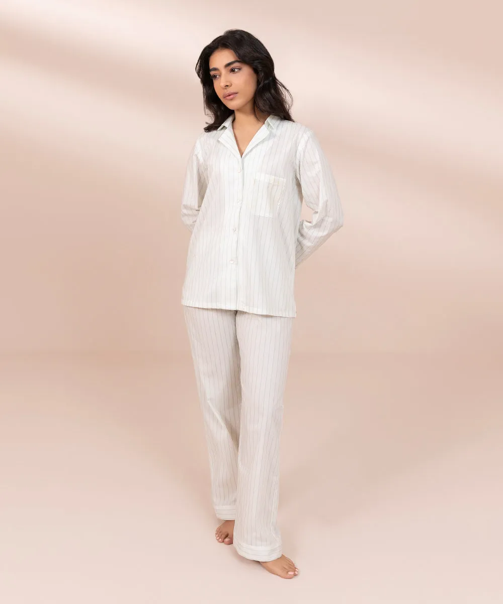 Comfortable Striped Pajama Ensemble