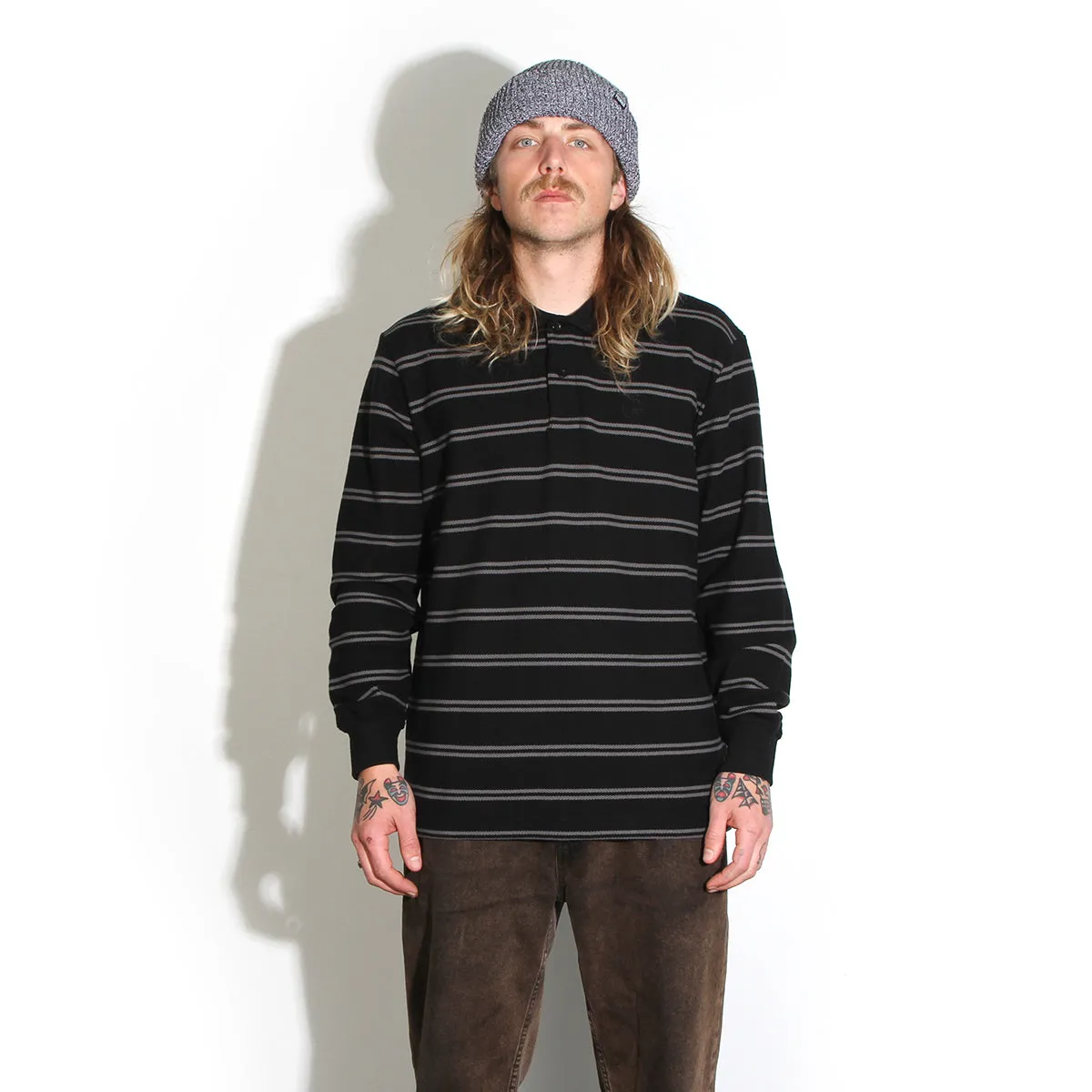 Striped L/S Polo