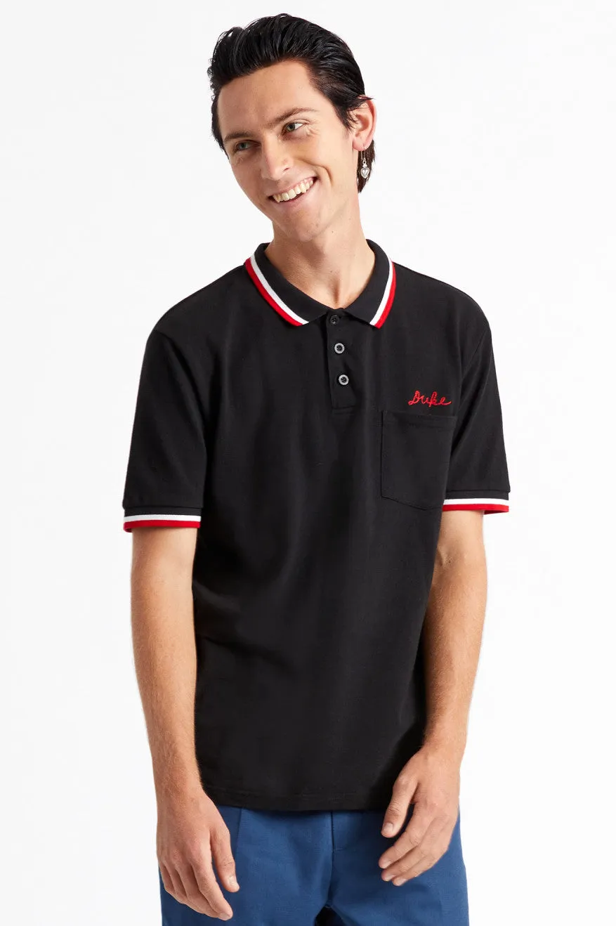 Strummer S/S Polo Knit - Black