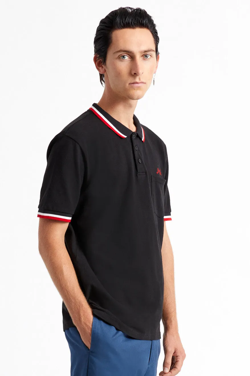 Strummer S/S Polo Knit - Black