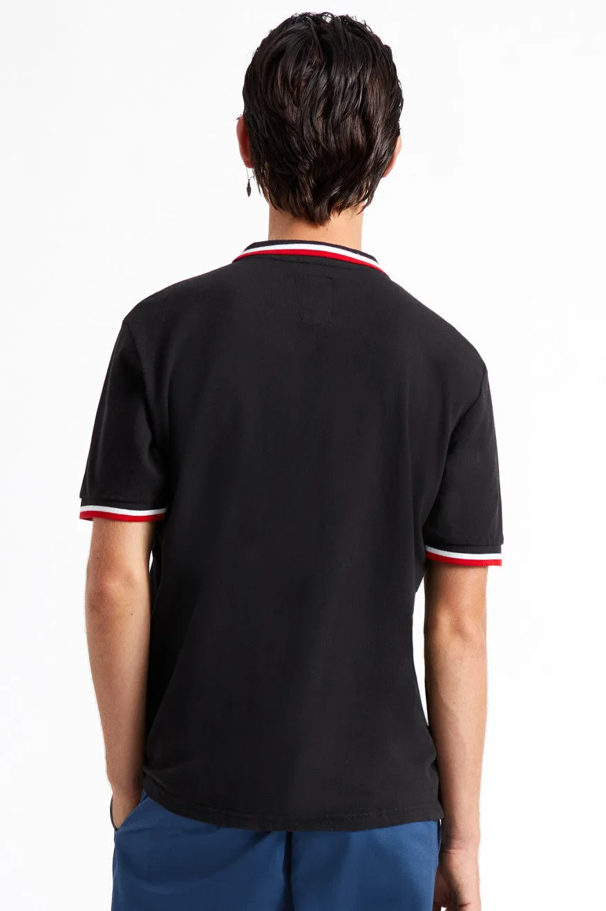 Strummer S/S Polo Knit - Black