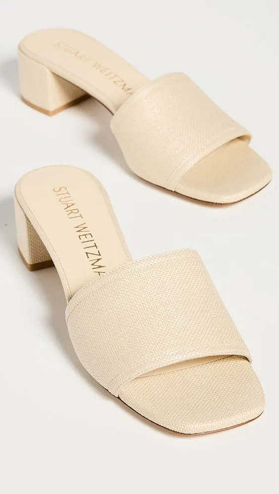 Stuart Weitzman   Cayman Block Slides 