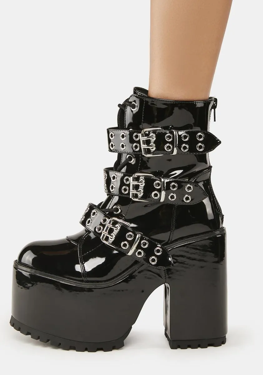 Stylish Chunky Heel Platform Boots