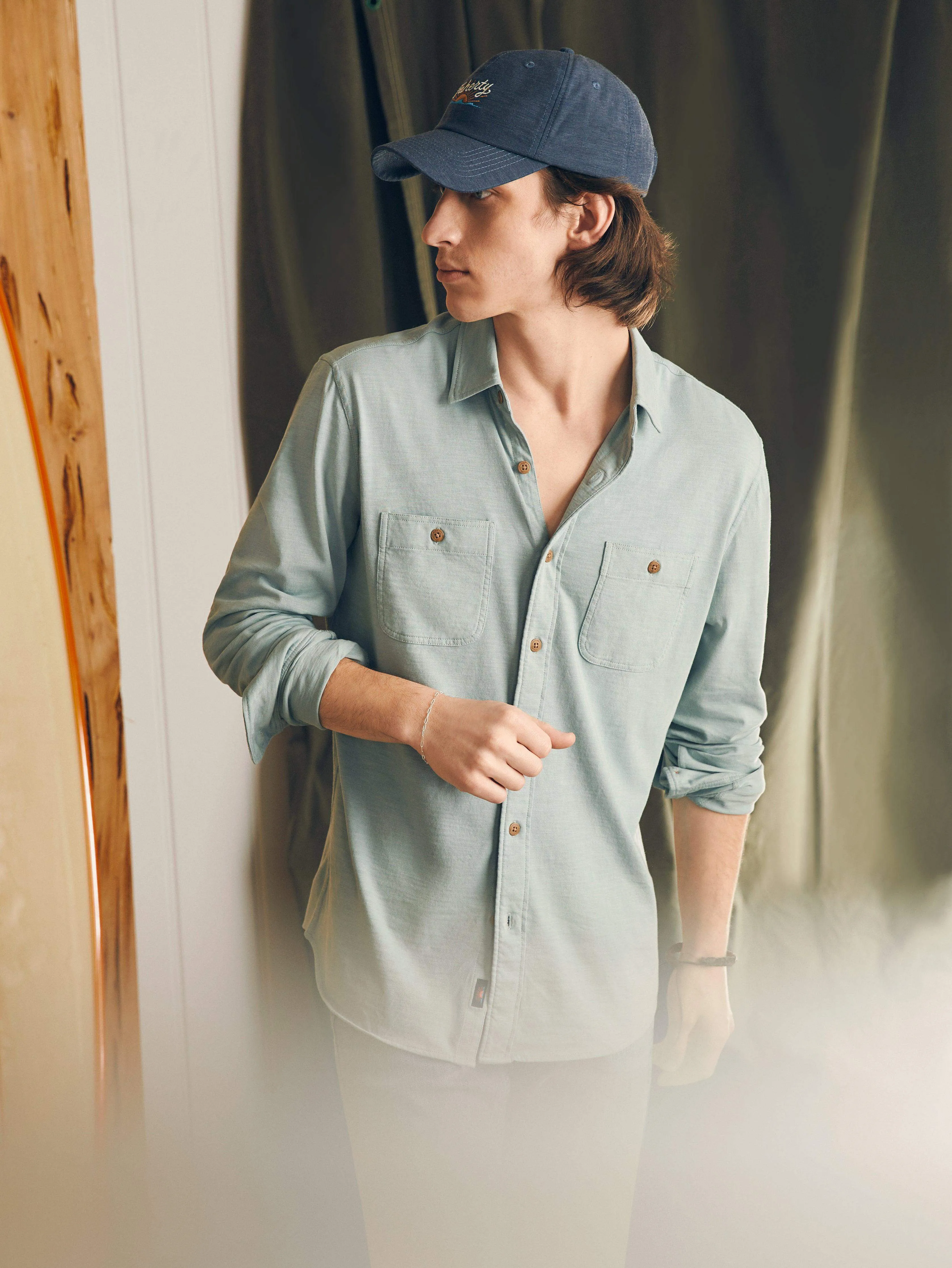 Sunwashed Knit Shirt - Hull Teal