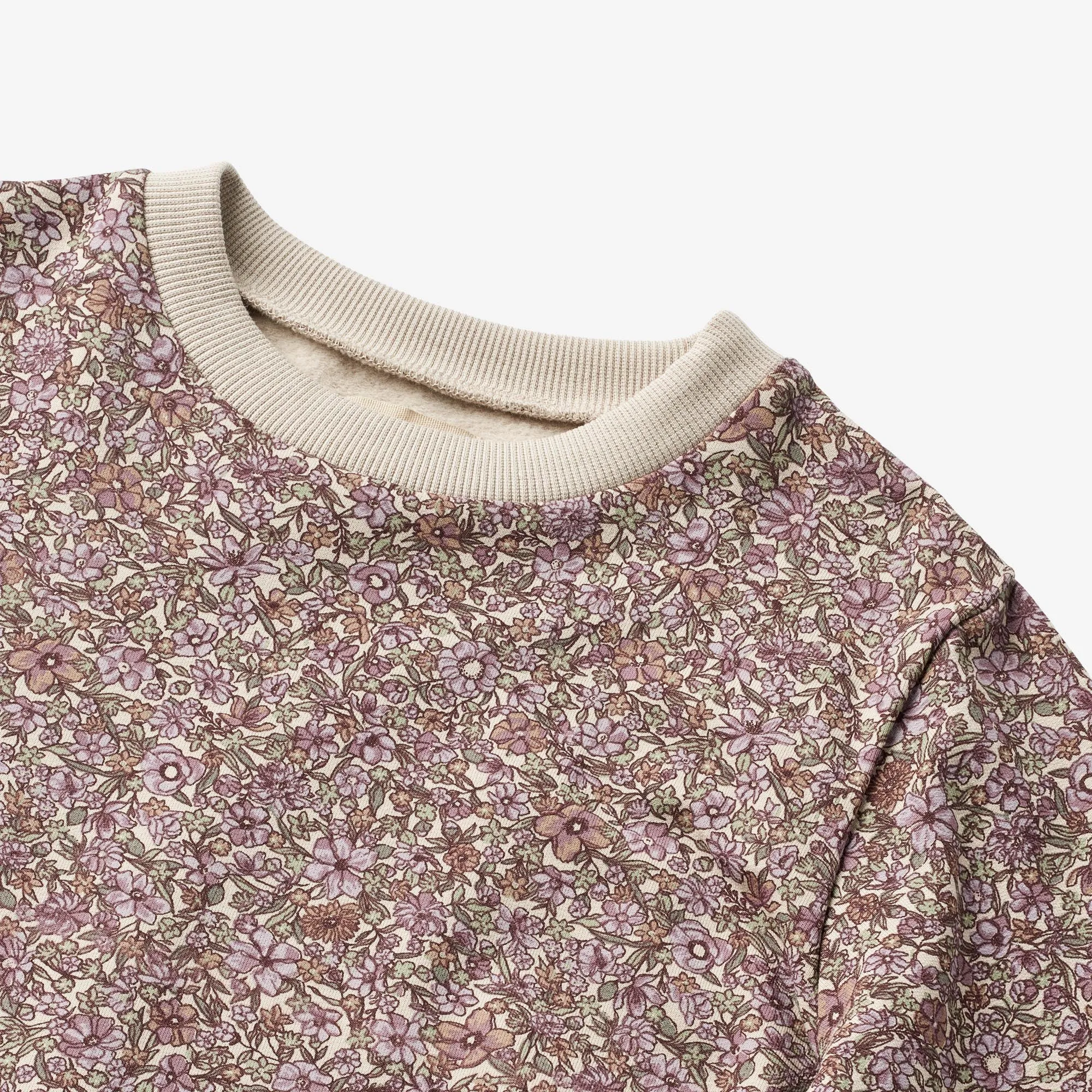 Sweat Dress Zenia - lilac flowers