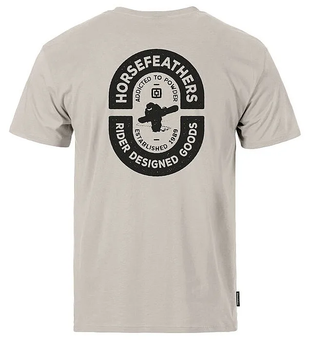 T-Shirt Horsefeathers Powder Badge II - Cement - men´s