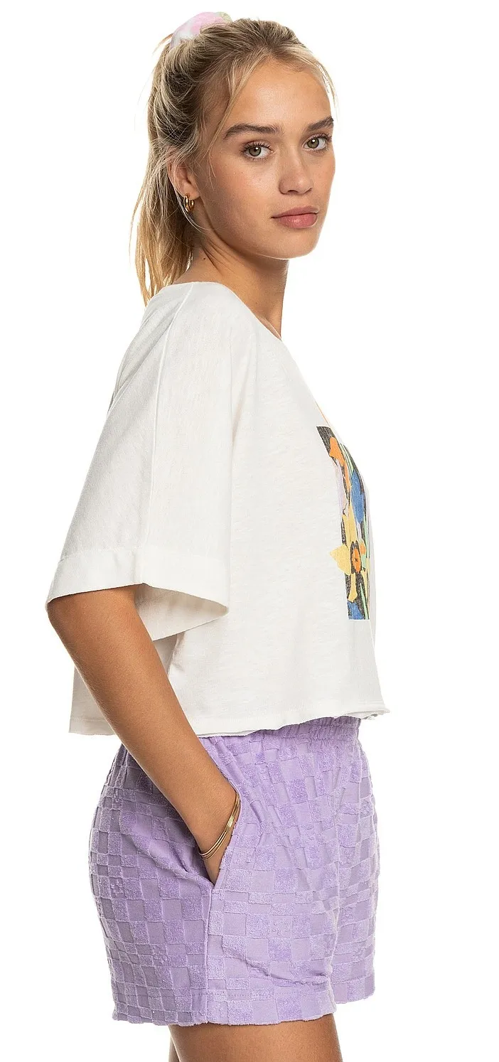 T-Shirt Roxy Tiki & Surf Tee B - WBK0/Snow White - women´s