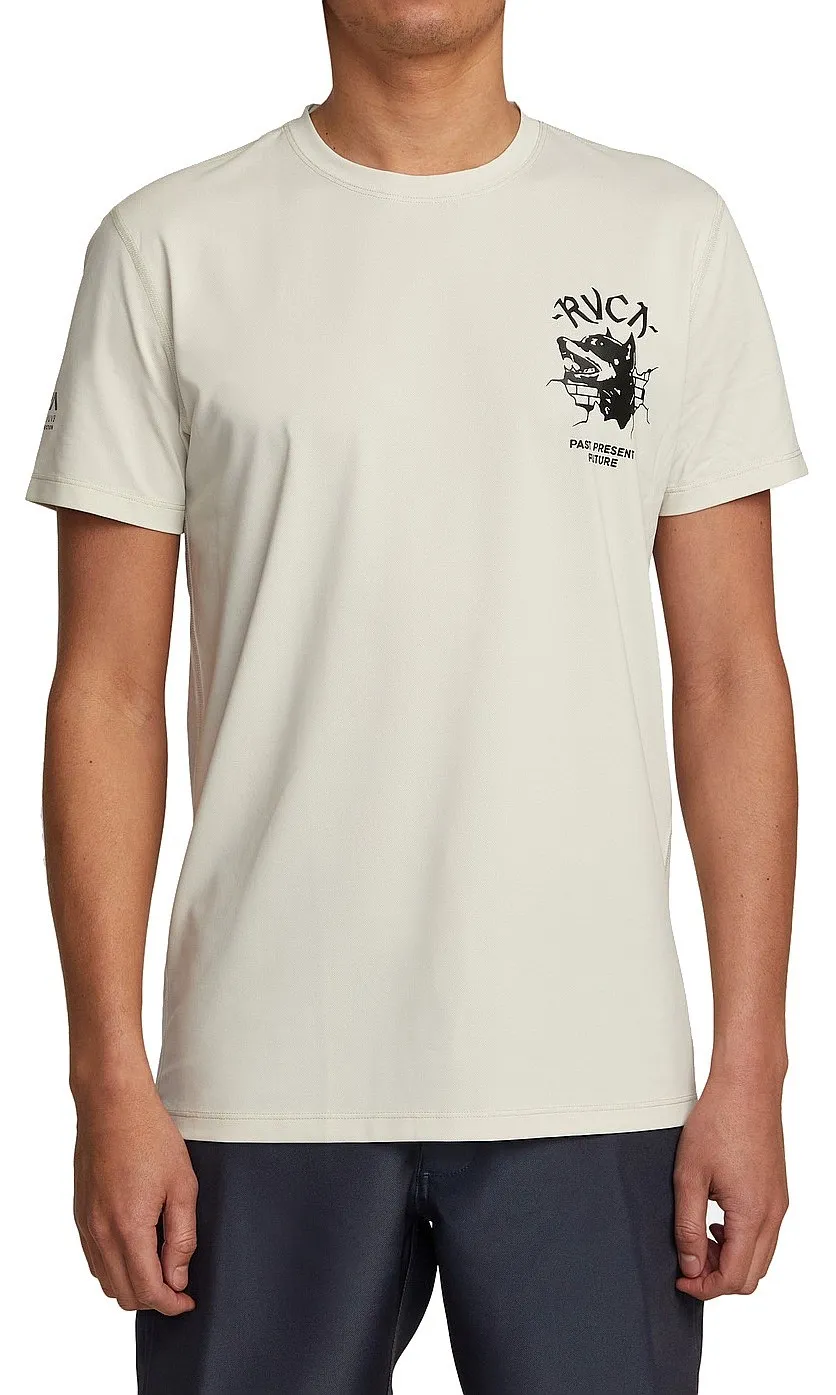 T-Shirt RVCA Surf Print - WBK0/Bleach - men´s