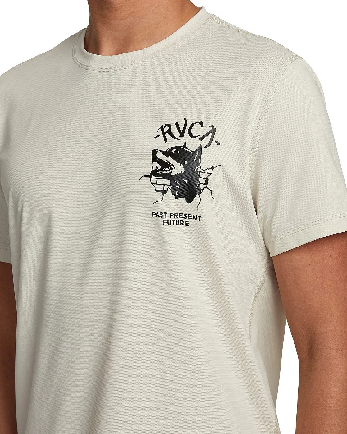 T-Shirt RVCA Surf Print - WBK0/Bleach - men´s