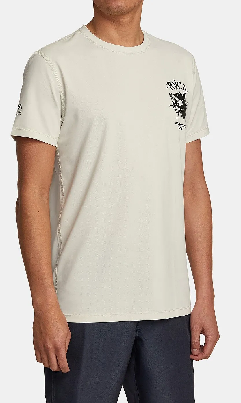 T-Shirt RVCA Surf Print - WBK0/Bleach - men´s