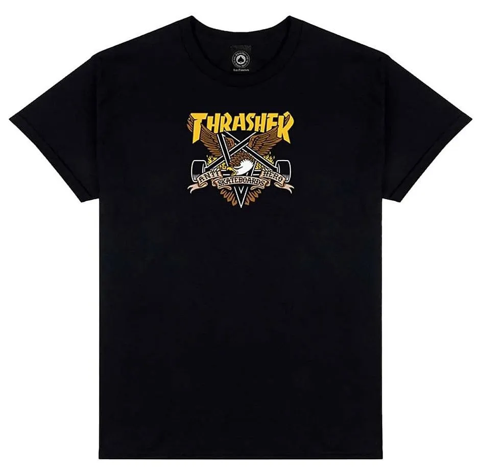 T-Shirt Thrasher Eaglegram X Antihero - Black - men´s