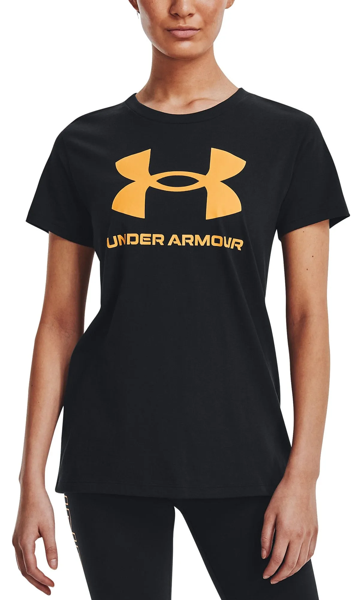 T-Shirt Under Armour Sportstyle Logo - 004/Black/Rise - women´s