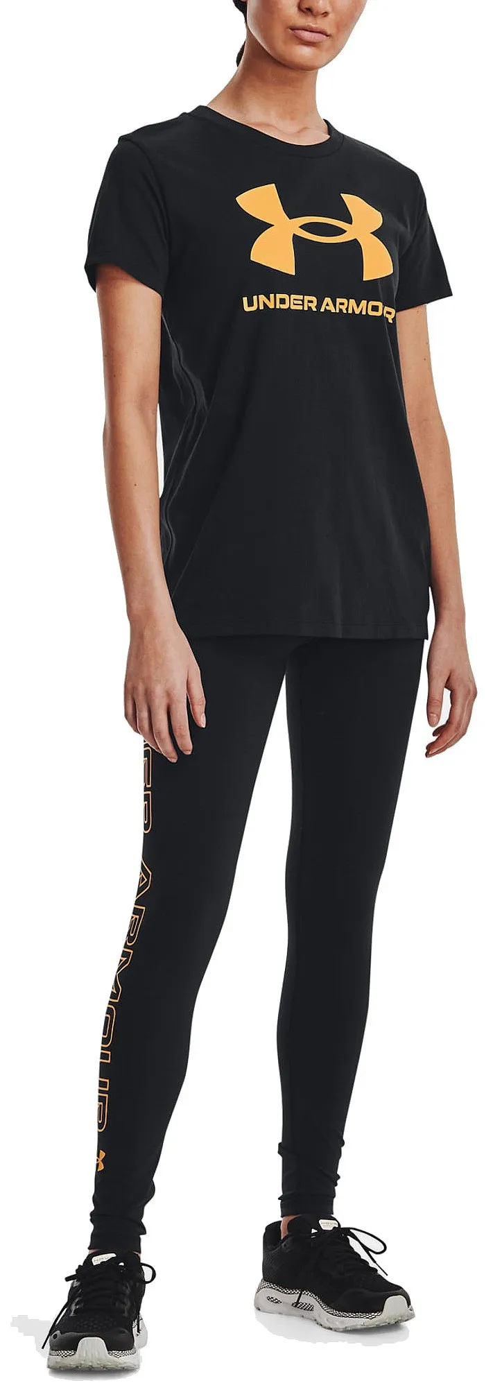 T-Shirt Under Armour Sportstyle Logo - 004/Black/Rise - women´s