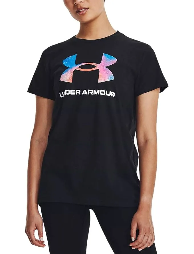 T-Shirt Under Armour Sportstyle Logo - Black/White - women´s