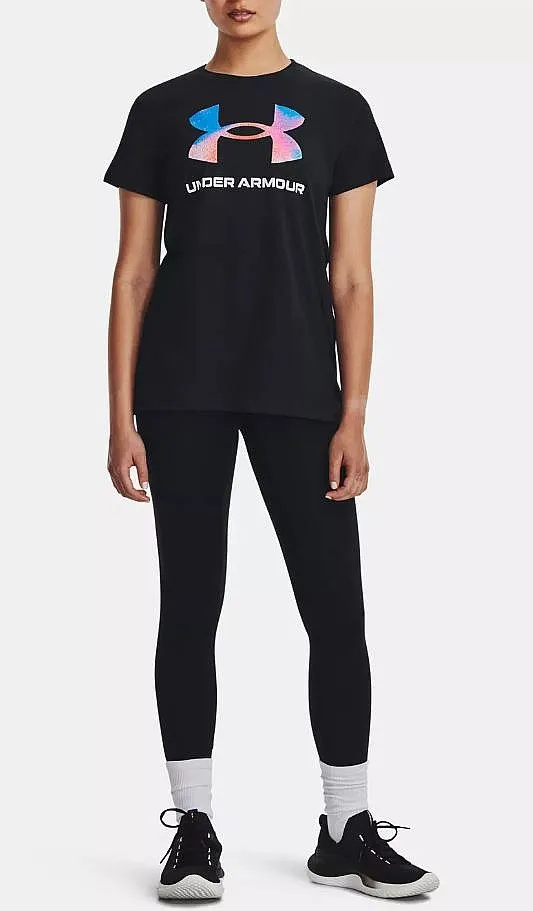 T-Shirt Under Armour Sportstyle Logo - Black/White - women´s