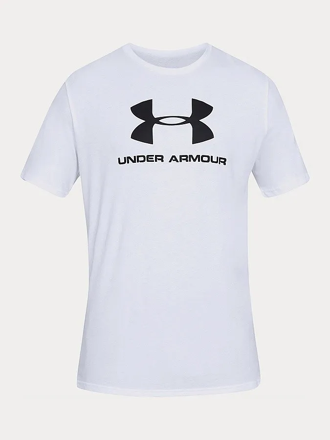 T-Shirt Under Armour Sportstyle Logo - White/Black - men´s