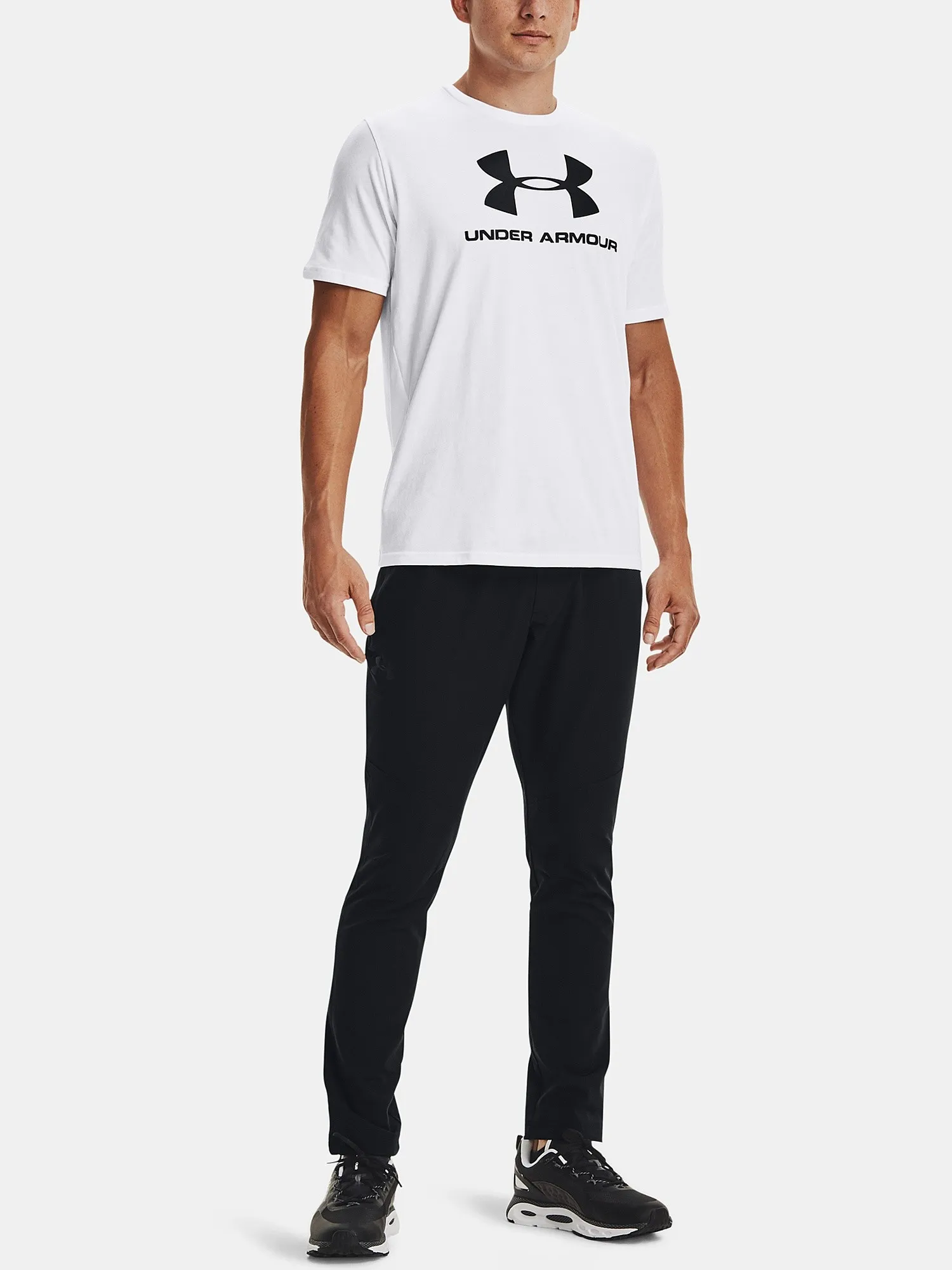 T-Shirt Under Armour Sportstyle Logo - White/Black - men´s