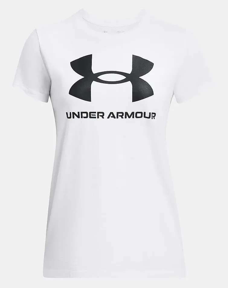 T-Shirt Under Armour Sportstyle Logo - White/Black - women´s