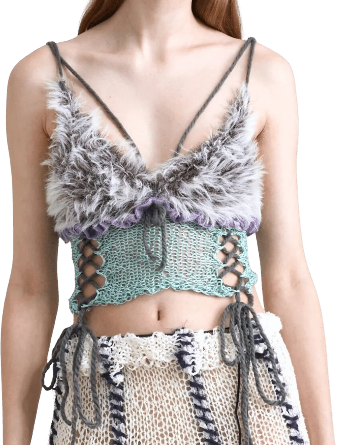 TAKA Selects Purple Furry Knit Camisole