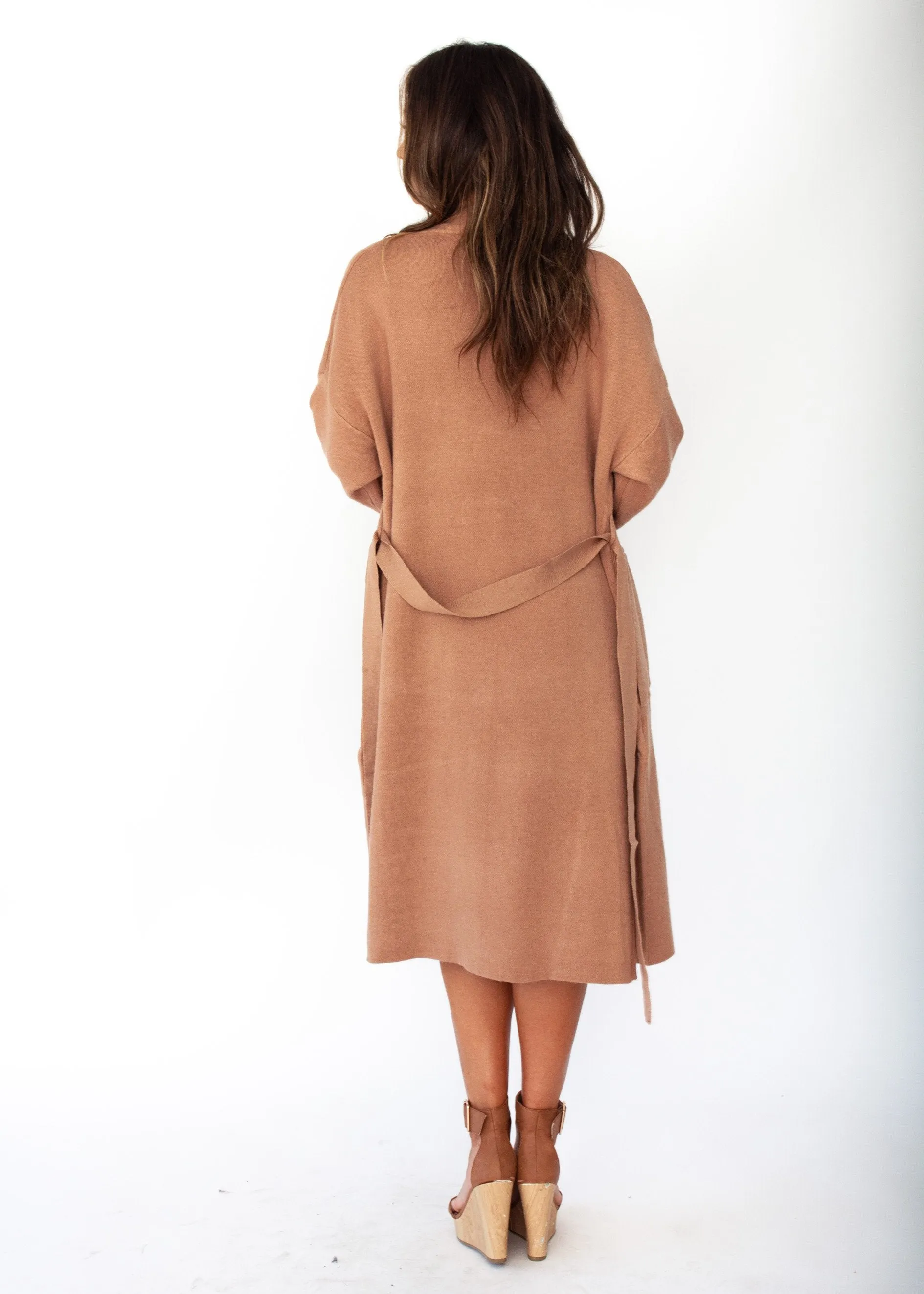 Tan Virgo Knit Coat