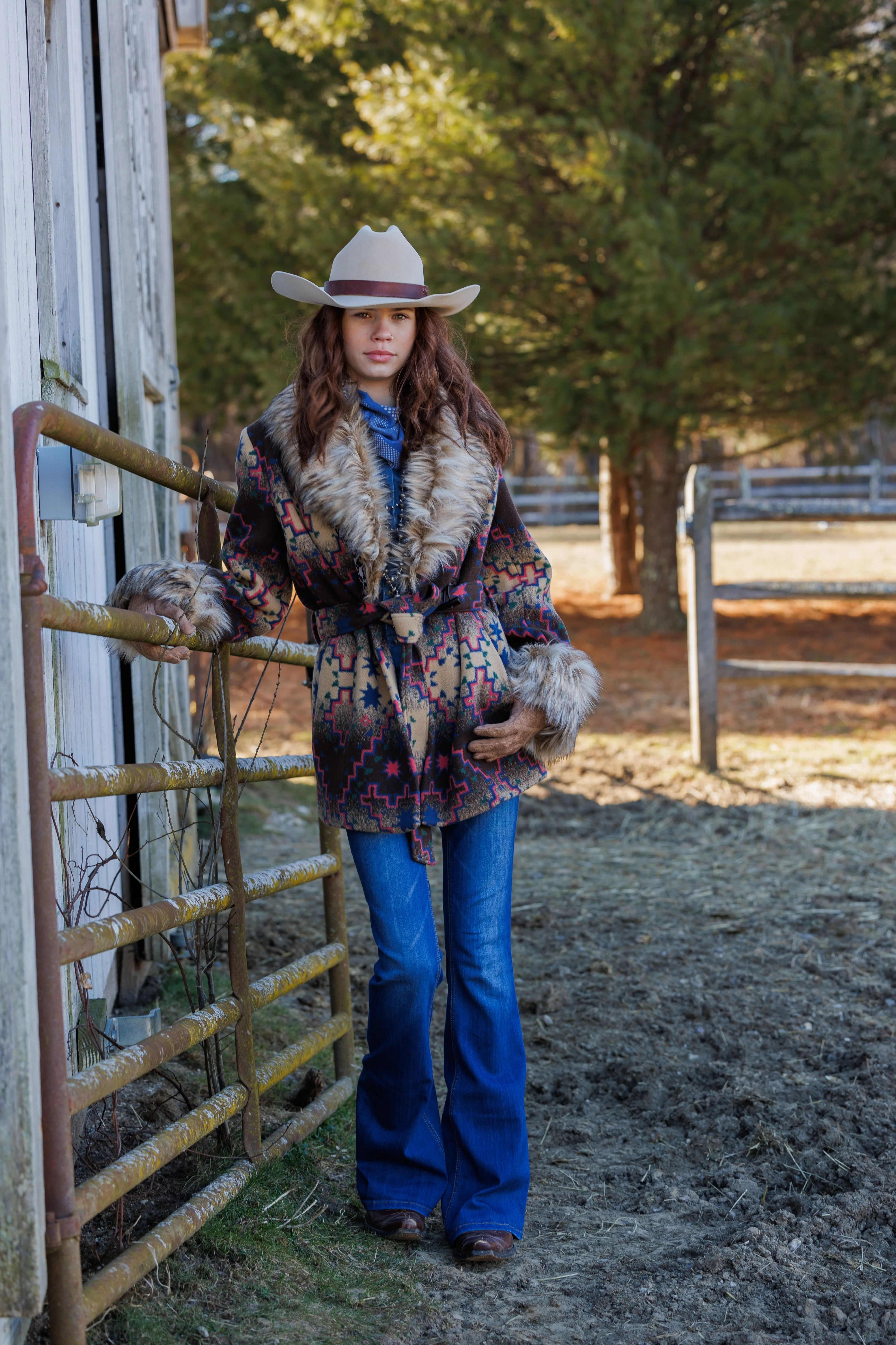 Tasha Polizzi Beige Western Style Jacket