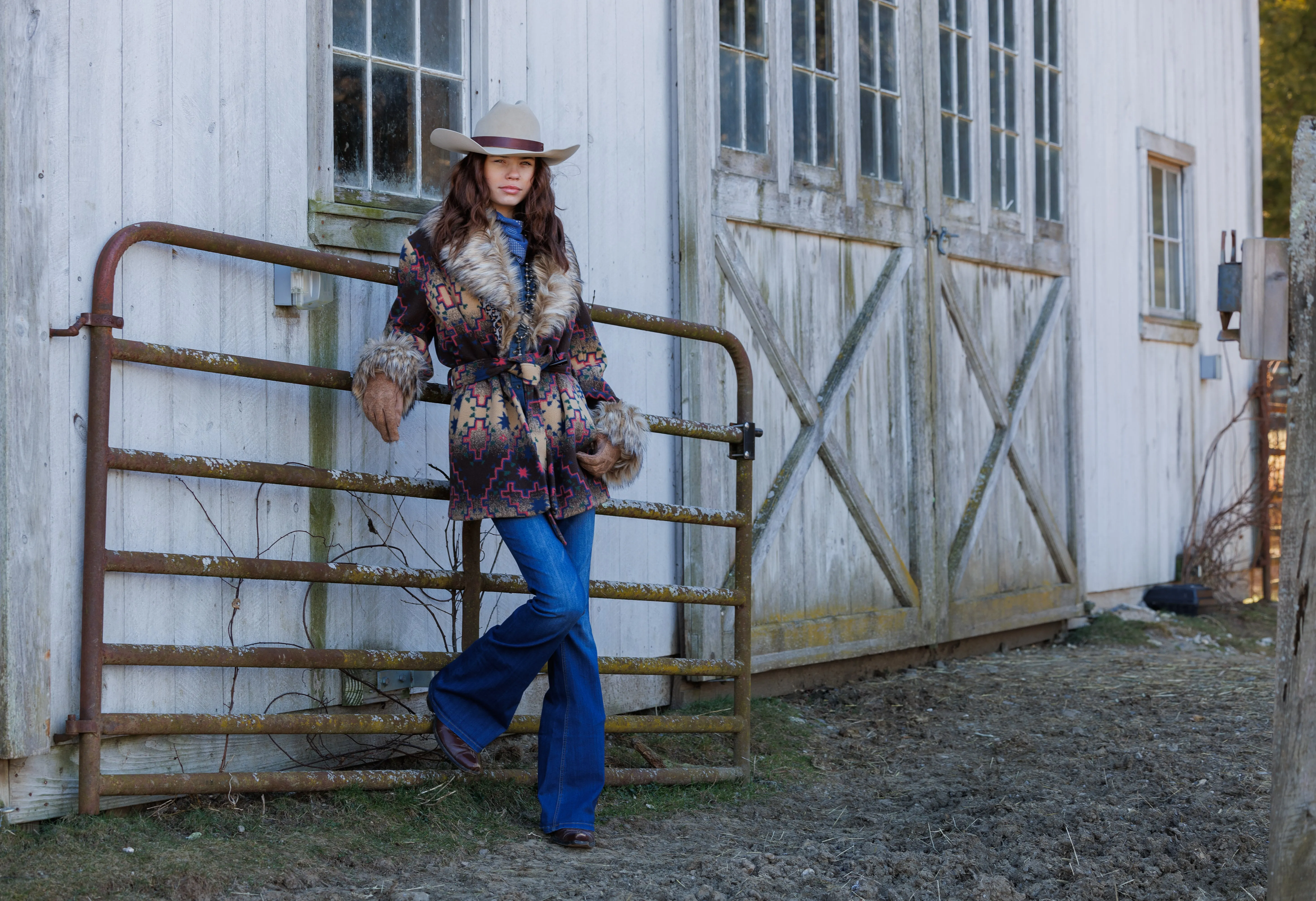 Tasha Polizzi Beige Western Style Jacket