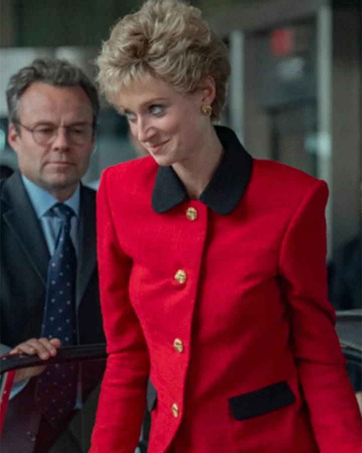 The Crown Season 5 Princess Diana-Inspired Trimmed Coat