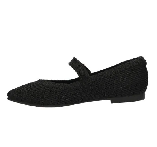 The Knit Maryjane Flat in Black