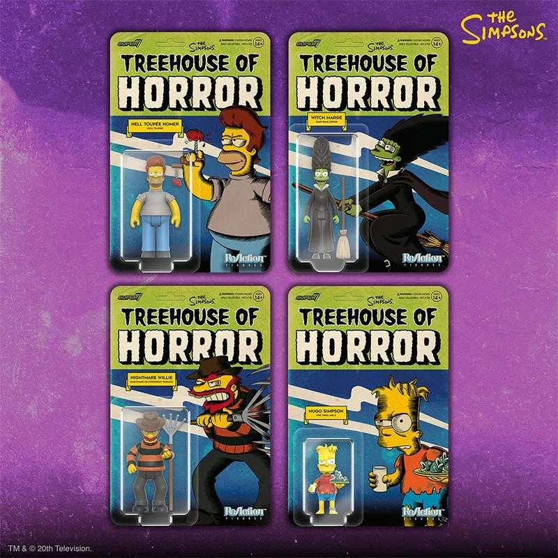 THE SIMPSONS REACTION WAVE 4  (TREEHOUSE OF HORROR V2) ACTION FIGURE SET