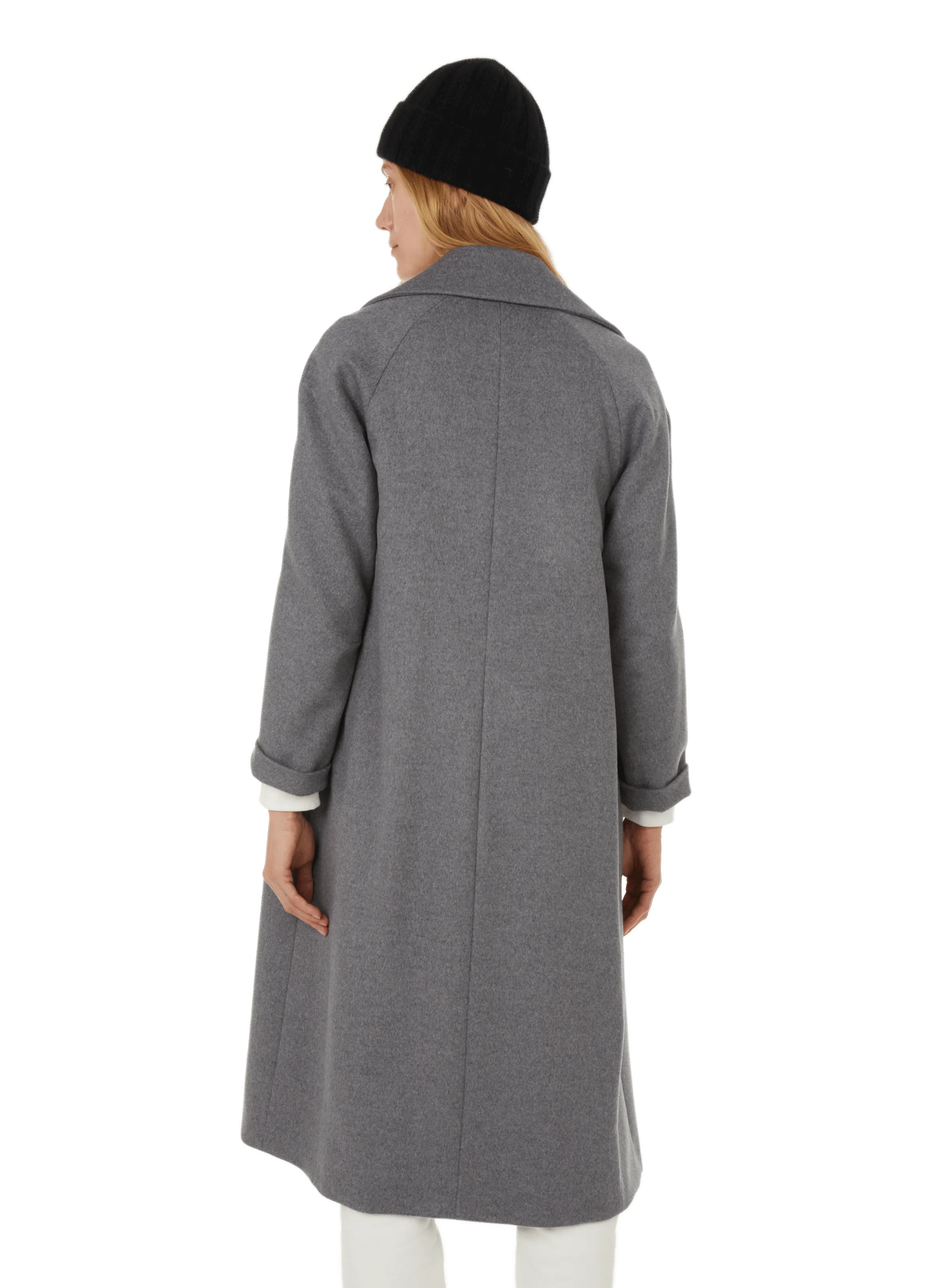 Grey Long Wool Coat