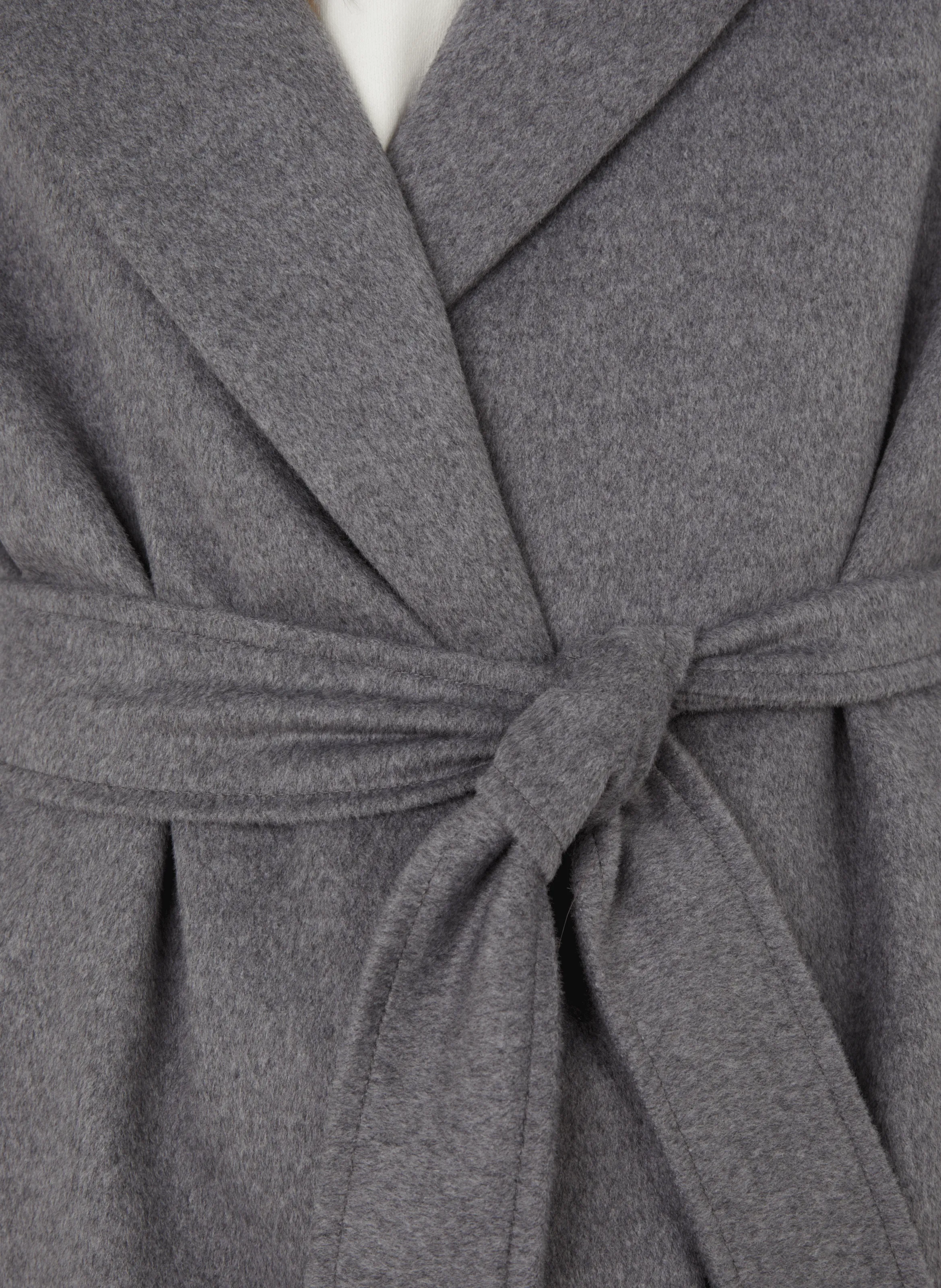 Grey Long Wool Coat