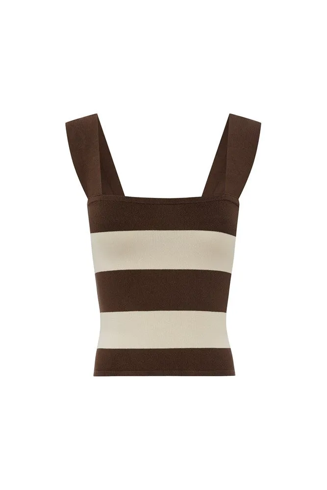 Theo Cami Chocolate Stripe