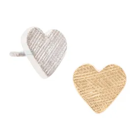 Flat Heart FLORENTINE FINISH Pin in Gold by Threadless