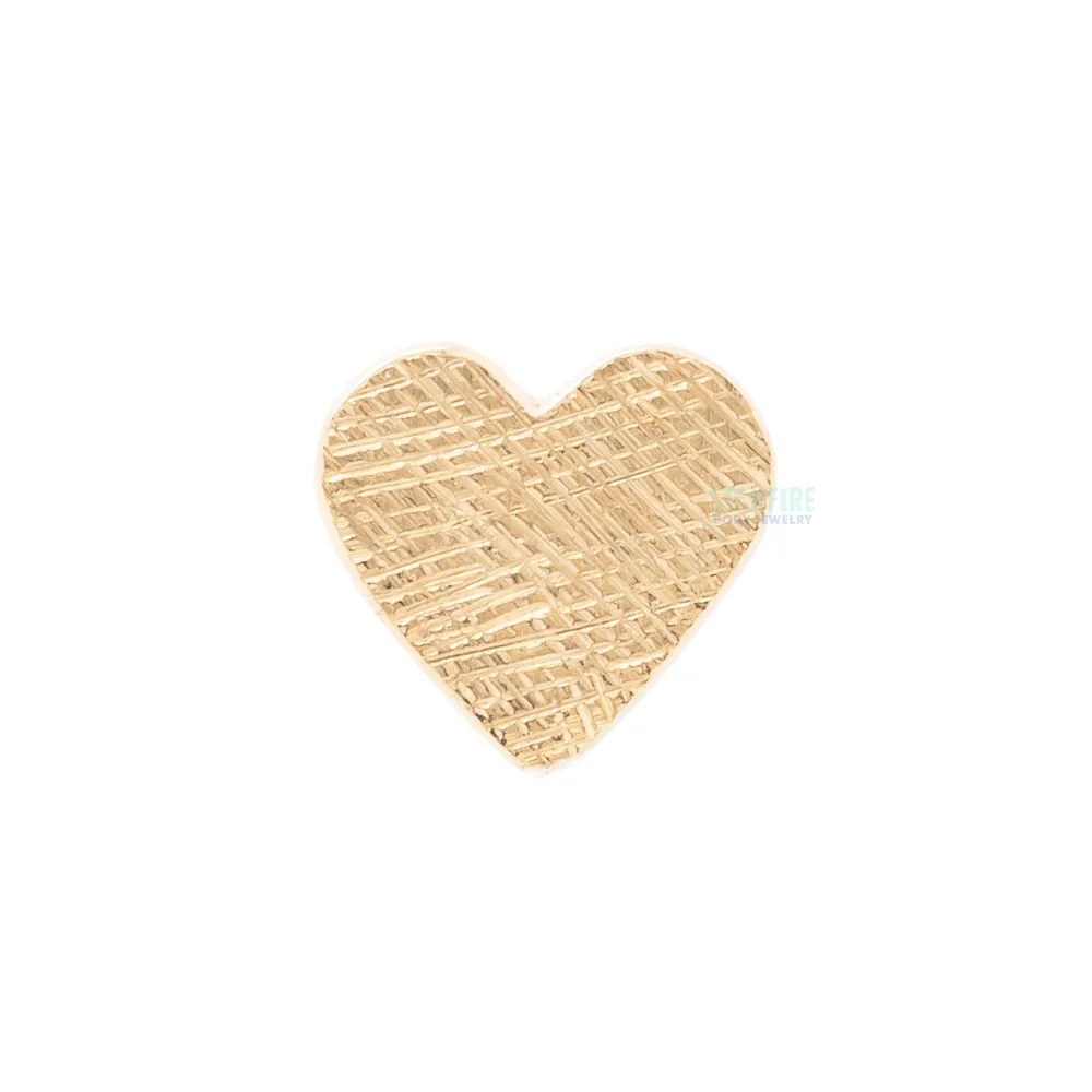 Flat Heart FLORENTINE FINISH Pin in Gold by Threadless