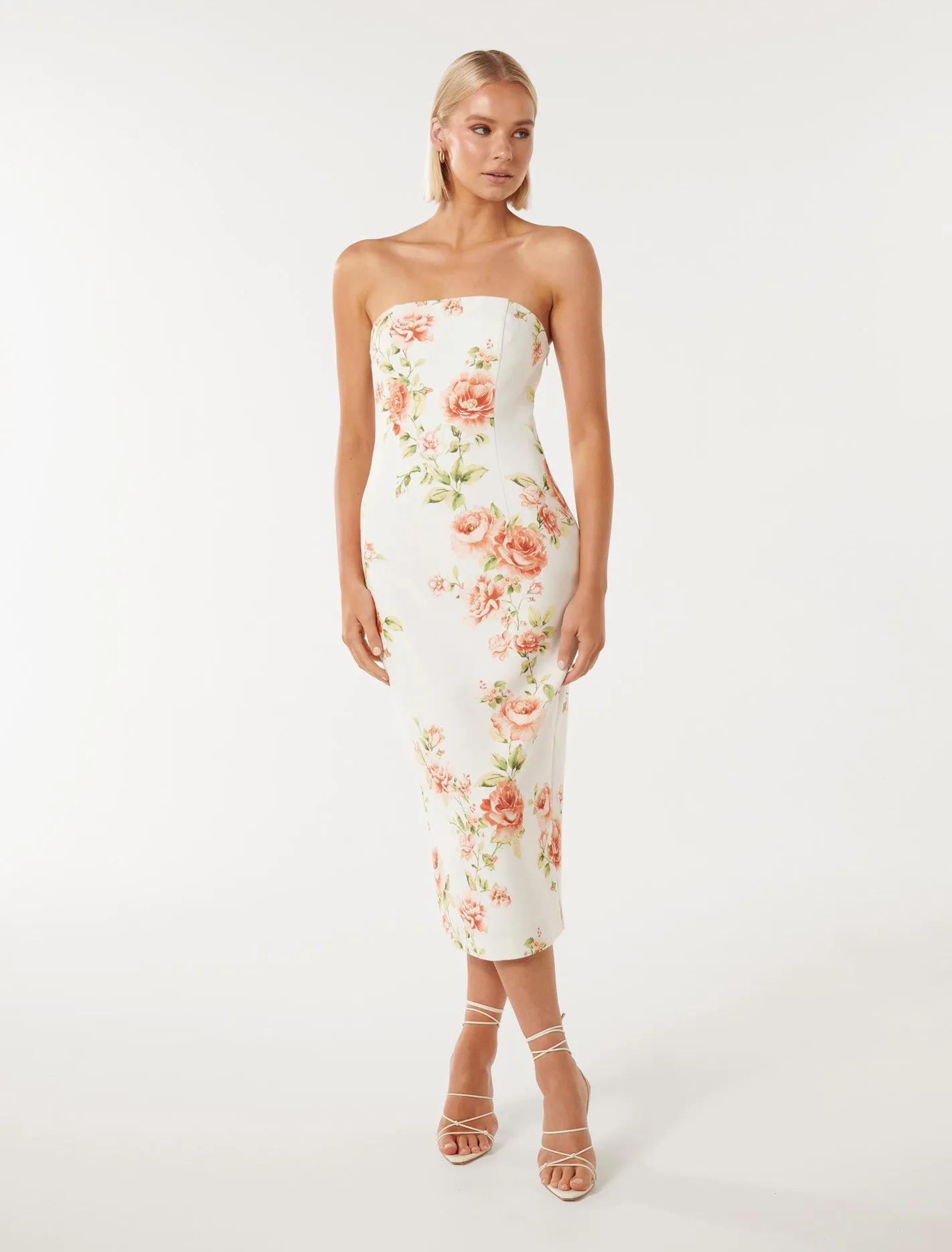 Tiana Strapless Midi Dress