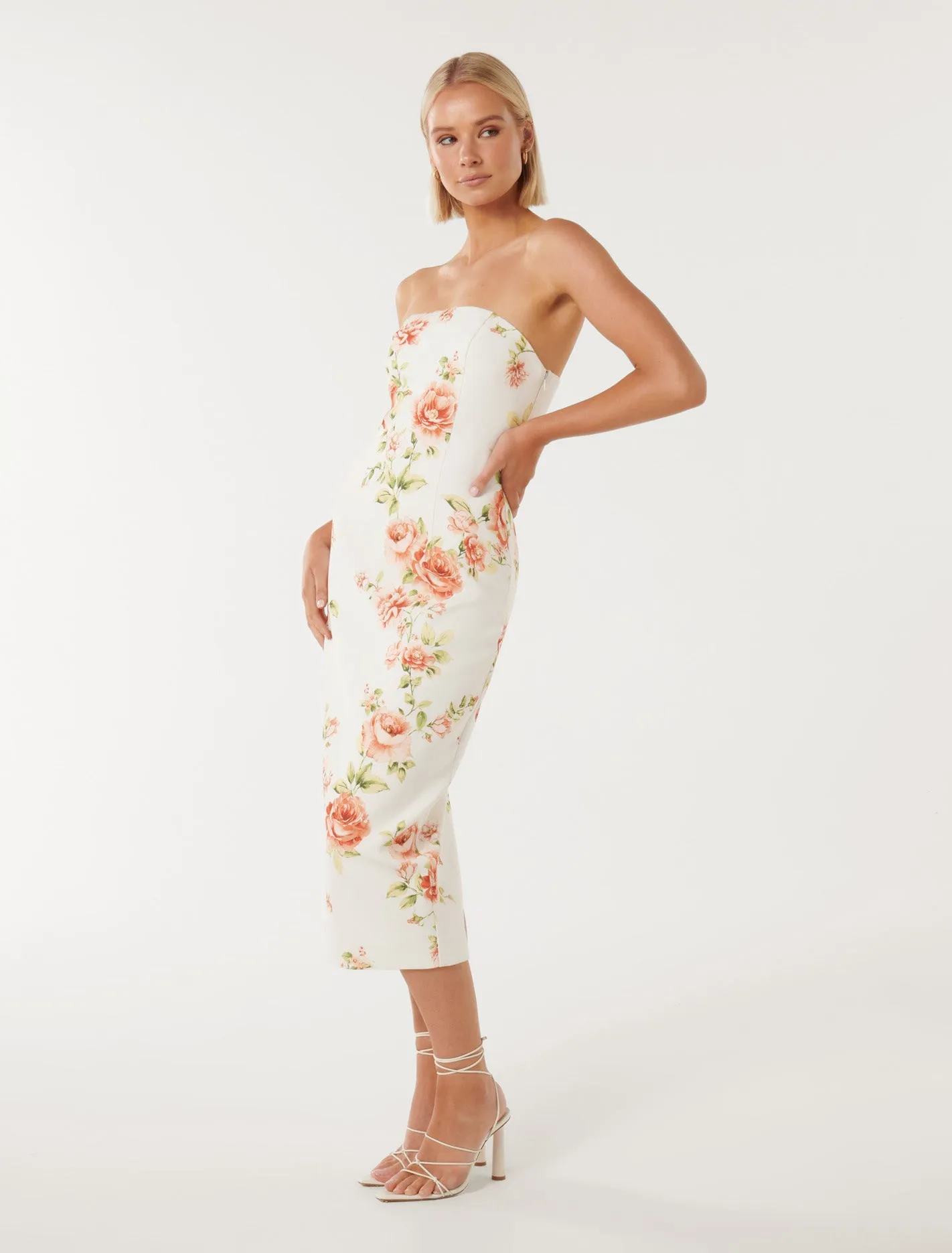 Tiana Strapless Midi Dress