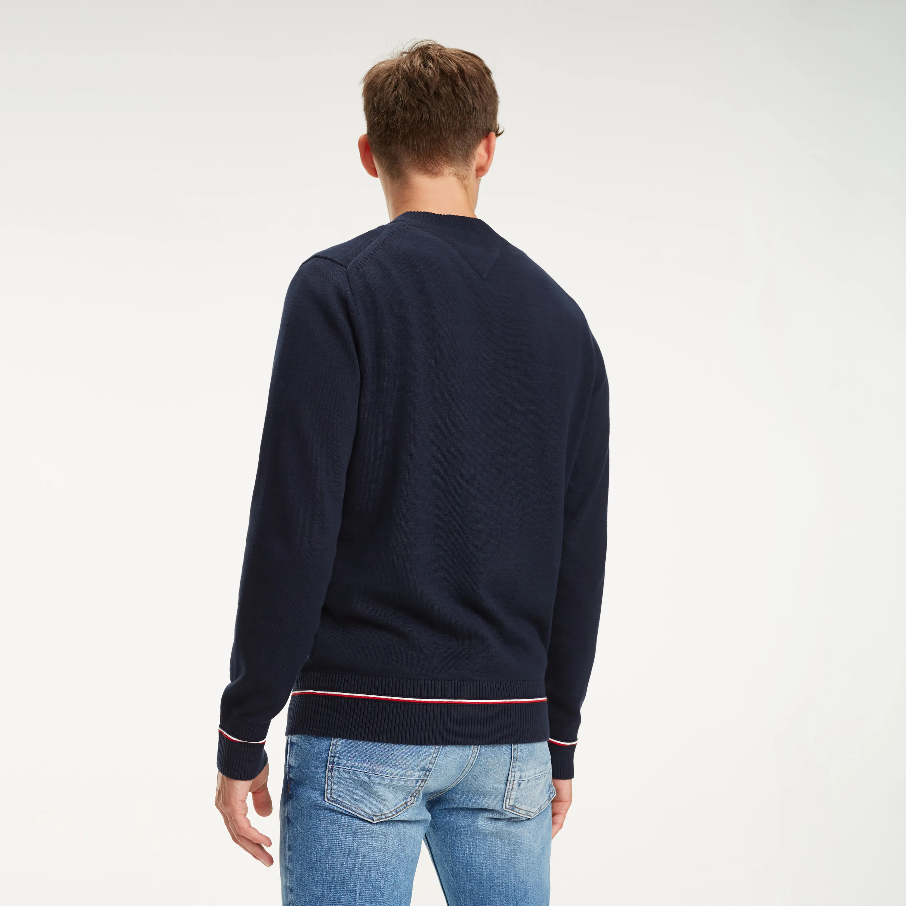 Tommy Hilfiger Cotton Jumper with Rib-Knit Panel