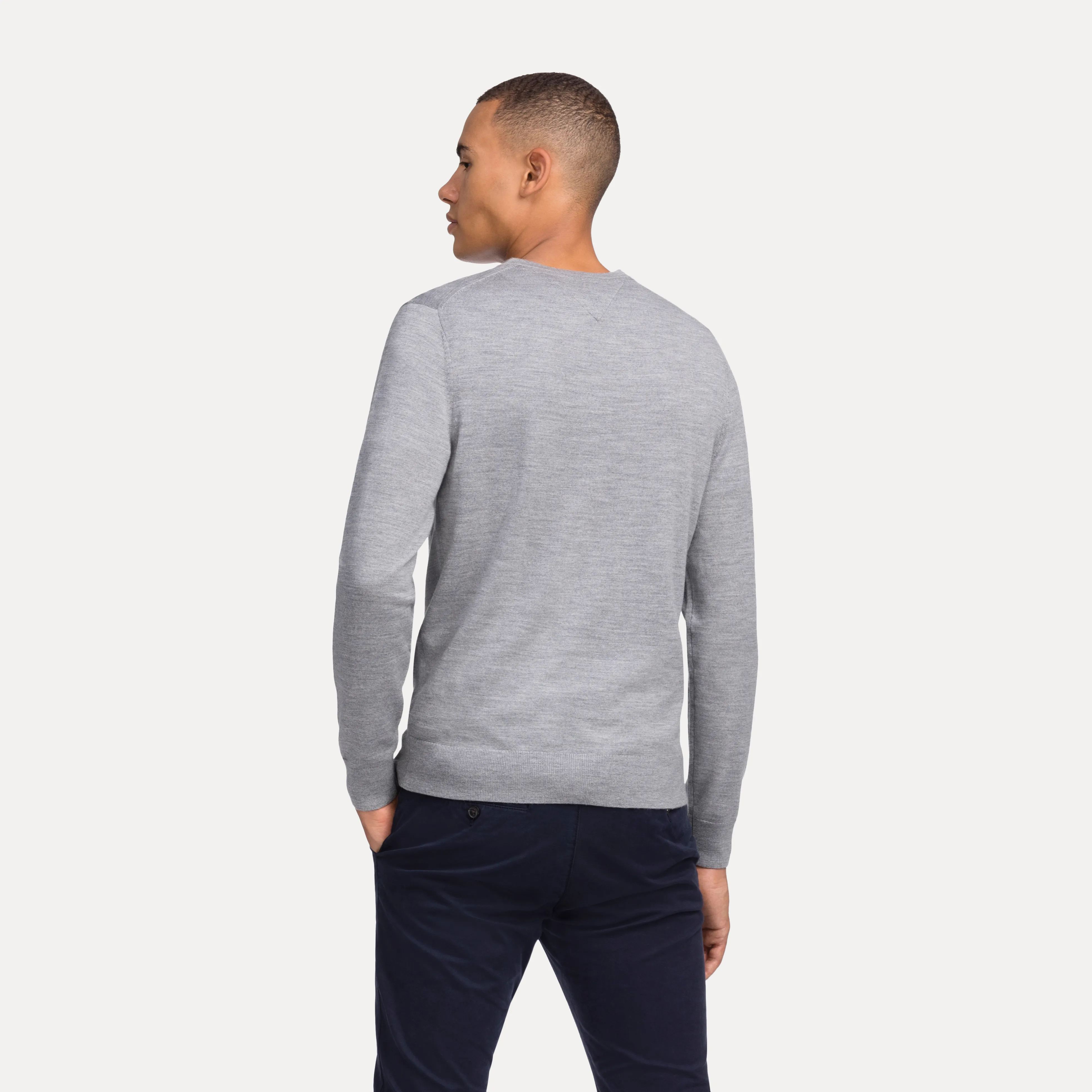 Tommy Hilfiger V Neck Sweater - Premium Wool Jumpers