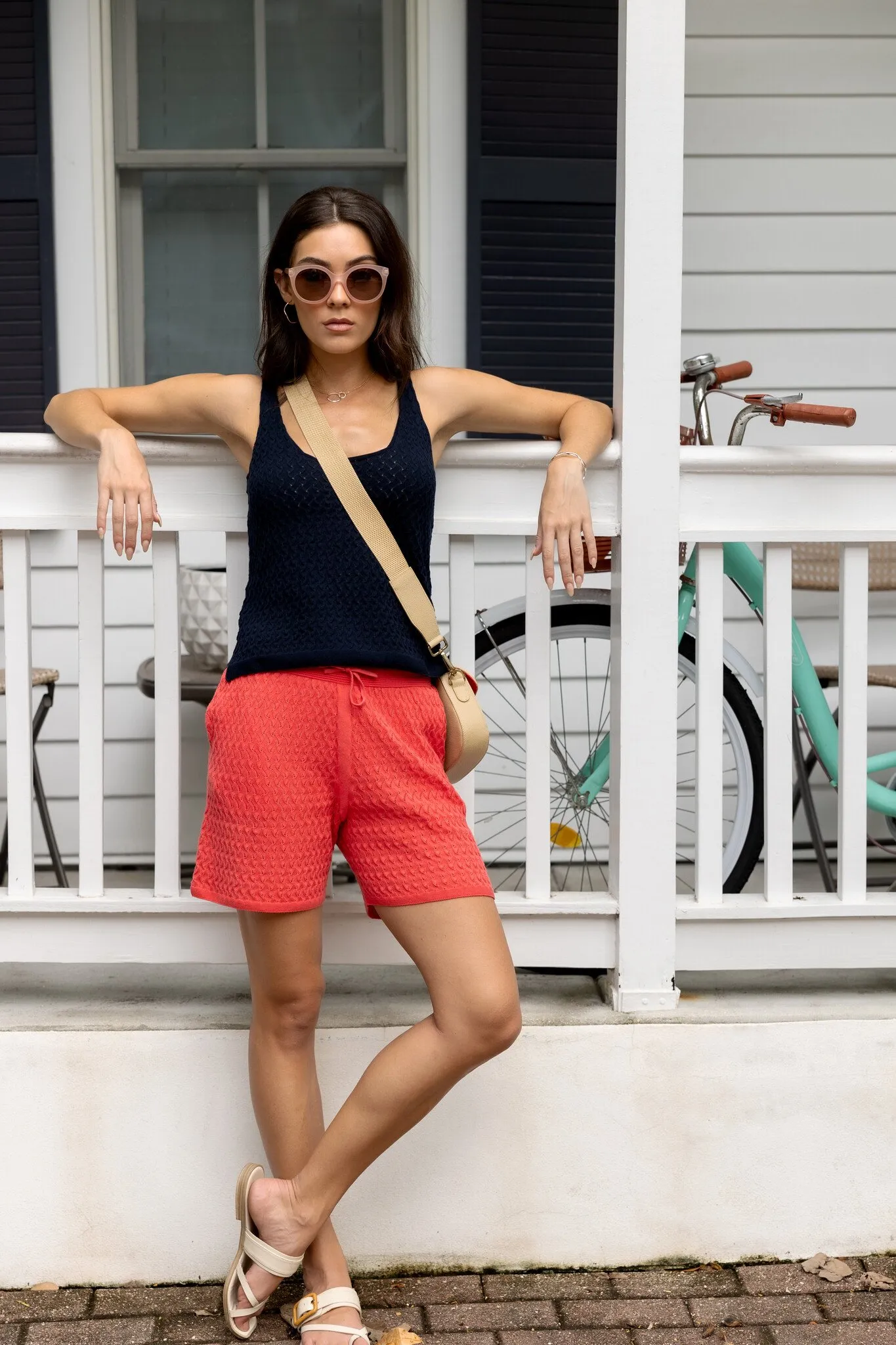 Tonya 5.5 Knit Shorts in Cotton Pointelle