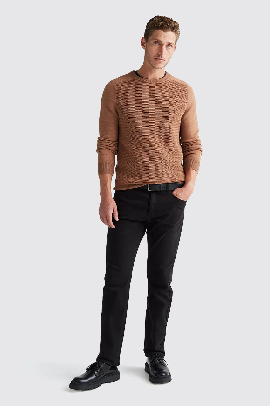 Toorallie Textured Stitch Knit Sand Dune