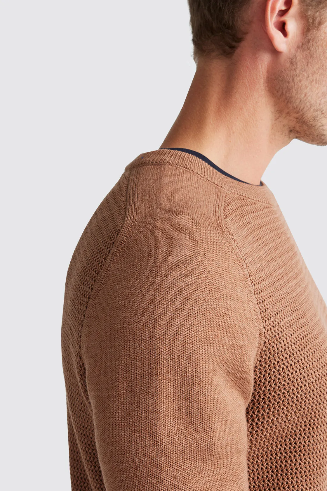 Toorallie Textured Stitch Knit Sand Dune