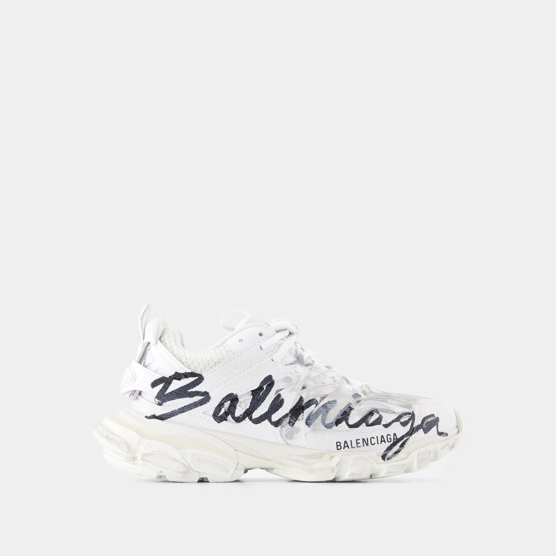 Track Sneakers - Balenciaga - Synthetic - White/Black