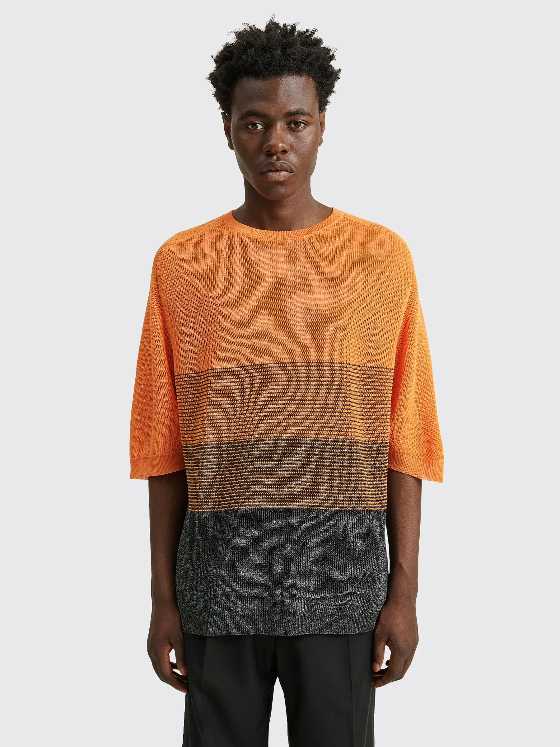 TRÈS BIEN everywear Gradient Sports Knit Orange / Black