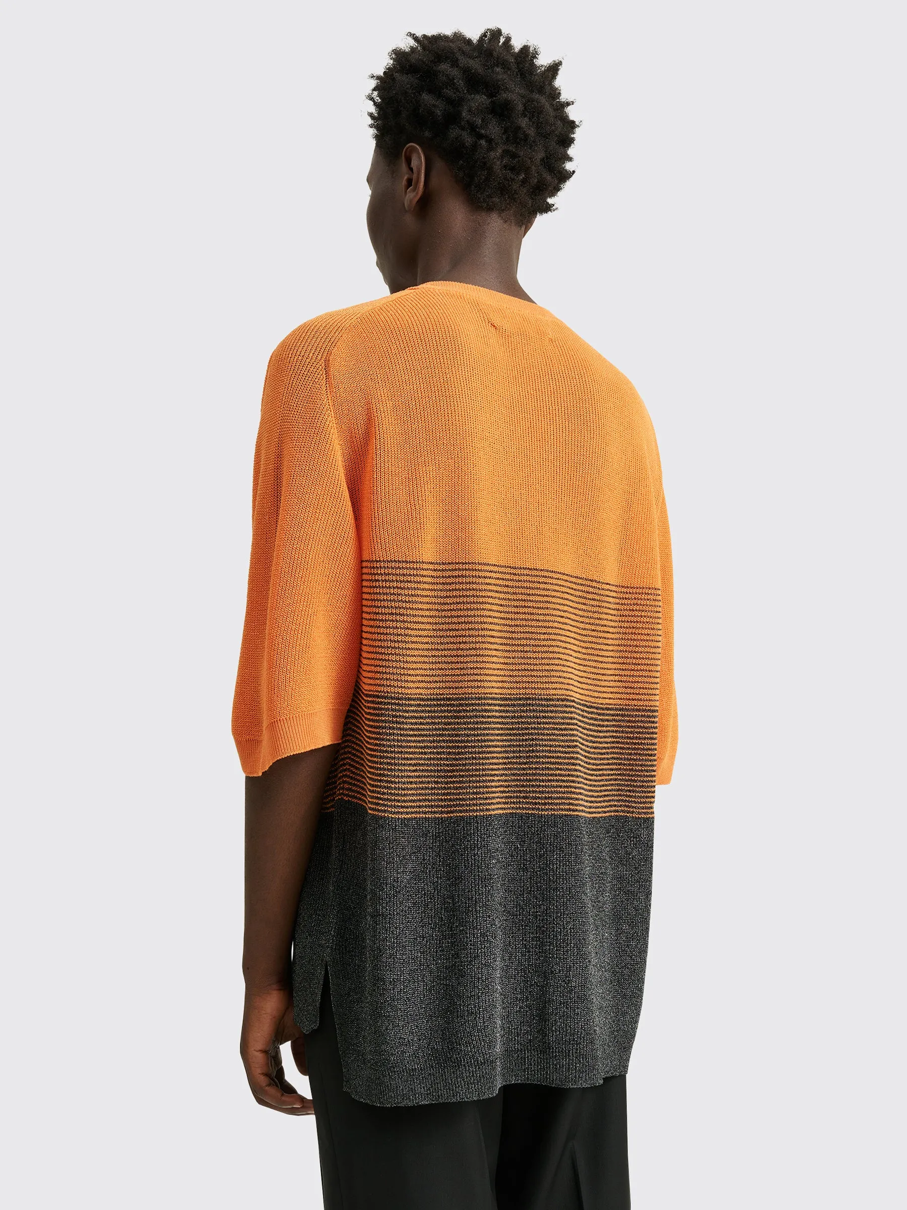 TRÈS BIEN everywear Gradient Sports Knit Orange / Black